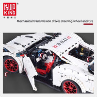 Thumbnail for Building Blocks MOC 13172 Nissan GTR Coupe Sports Racing Car Bricks Toy Construction Set Toys - 5