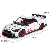 Thumbnail for Building Blocks MOC 13172 Nissan GTR Coupe Sports Racing Car Bricks Toy Construction Set Toys - 2