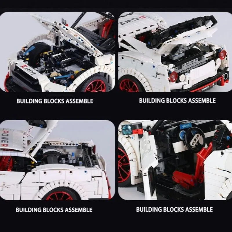 Building Blocks MOC 13172 Nissan GTR Coupe Sports Racing Car Bricks Toy - 6