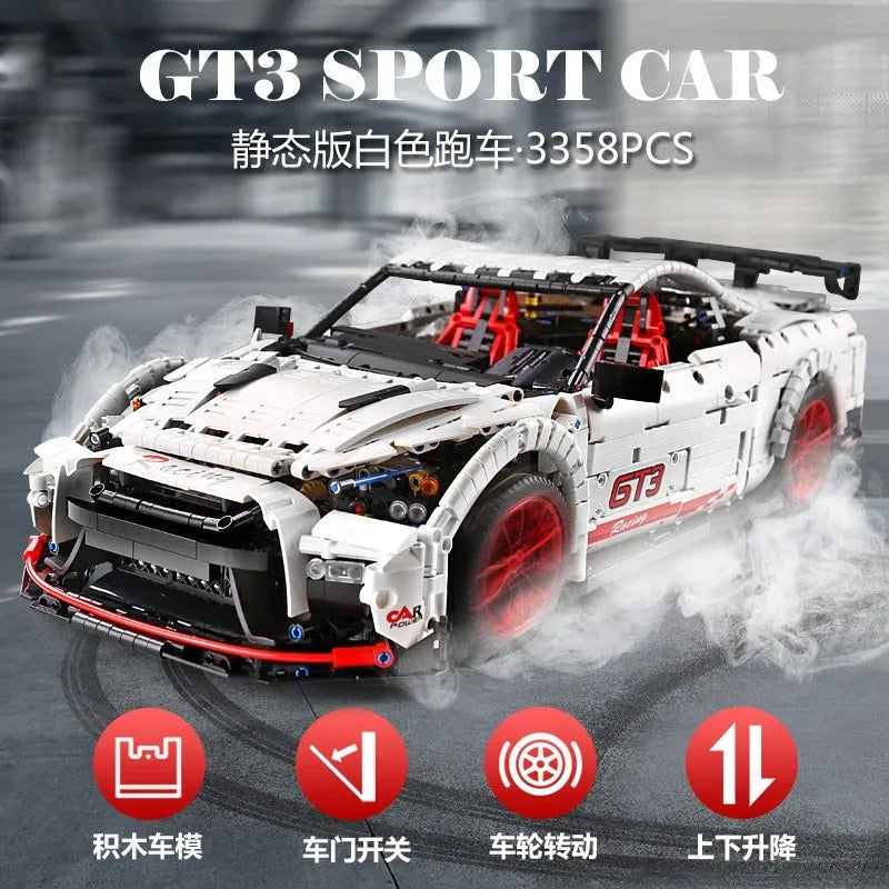 Building Blocks MOC 13172 Nissan GTR Coupe Sports Racing Car Bricks Toy Construction Set Toys - 10