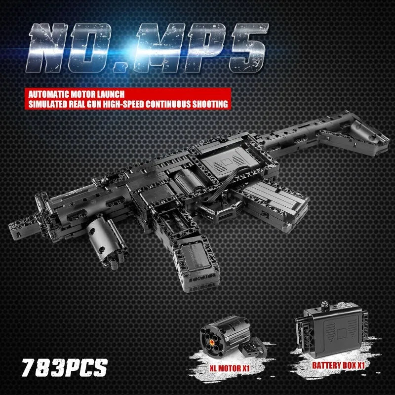 Building Blocks MOC 14001 Military Motorized MP5 SMG Gun Bricks Toy - 2