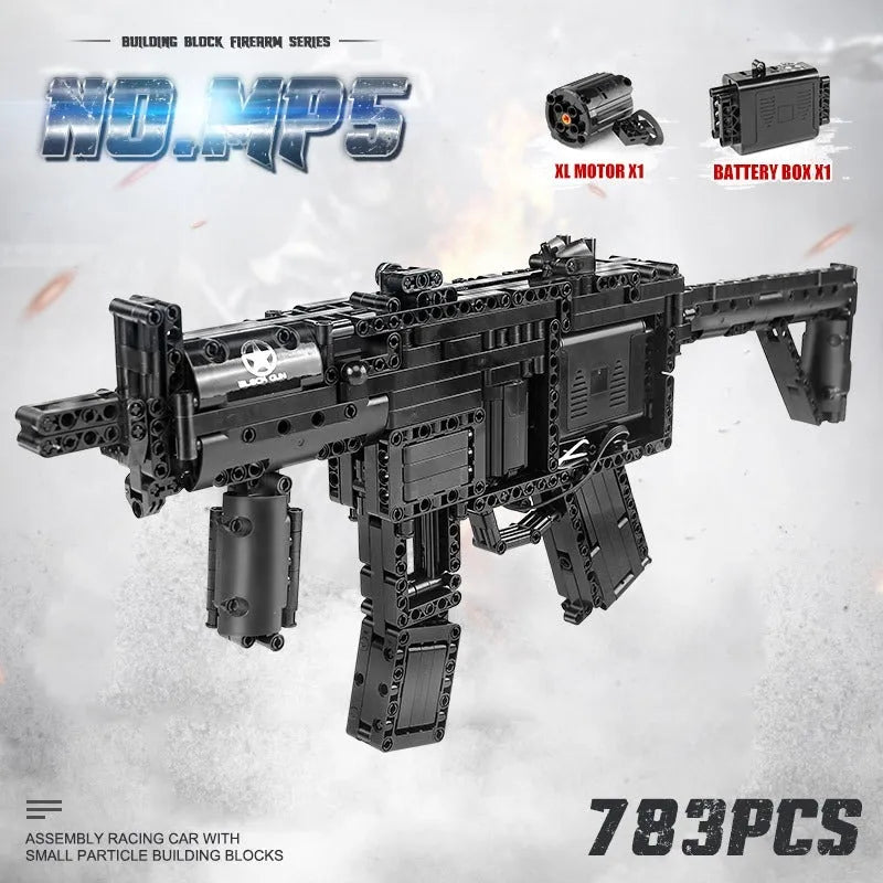 Building Blocks MOC 14001 Military Motorized MP5 SMG Gun Bricks Toy - 5