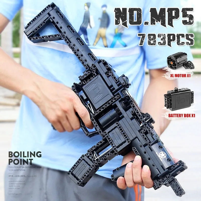 Building Blocks MOC 14001 Military Motorized MP5 SMG Gun Bricks Toy Construction Set Toys - 3