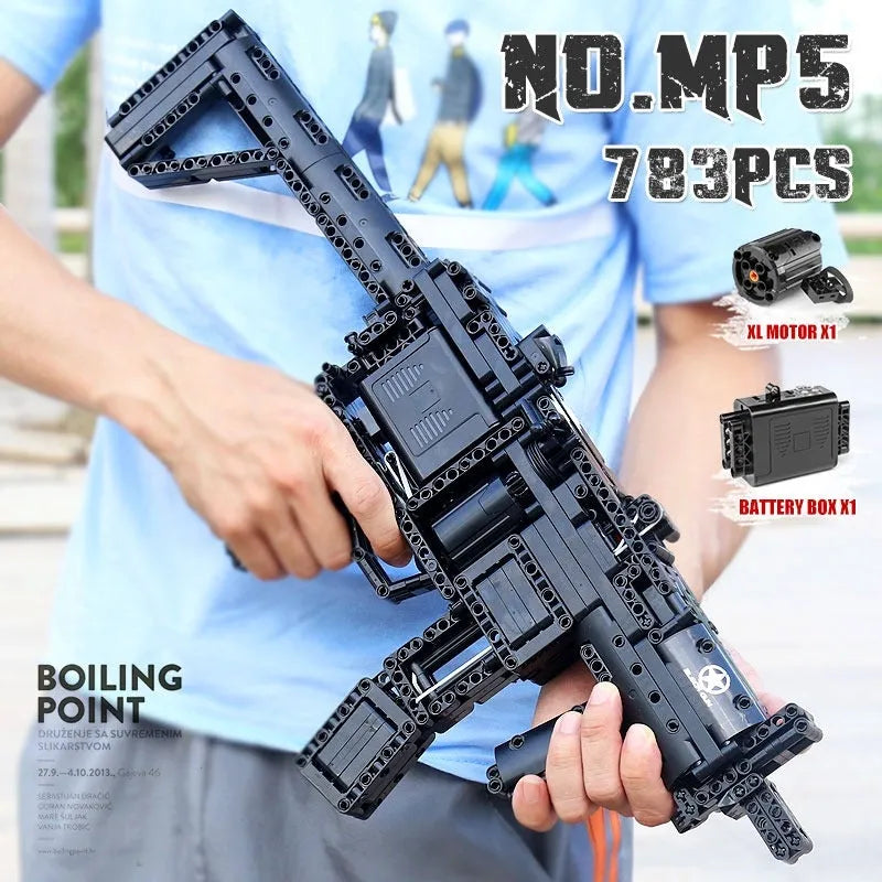Building Blocks MOC 14001 Military Motorized MP5 SMG Gun Bricks Toy - 3