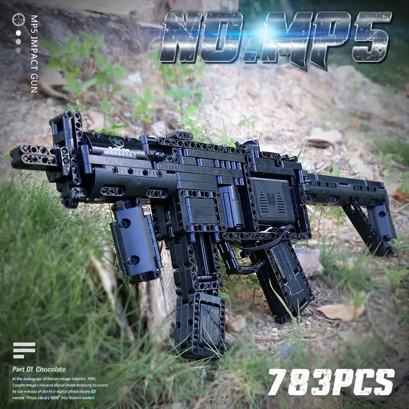 Building Blocks MOC 14001 Military Motorized MP5 SMG Gun Bricks Toy - 4