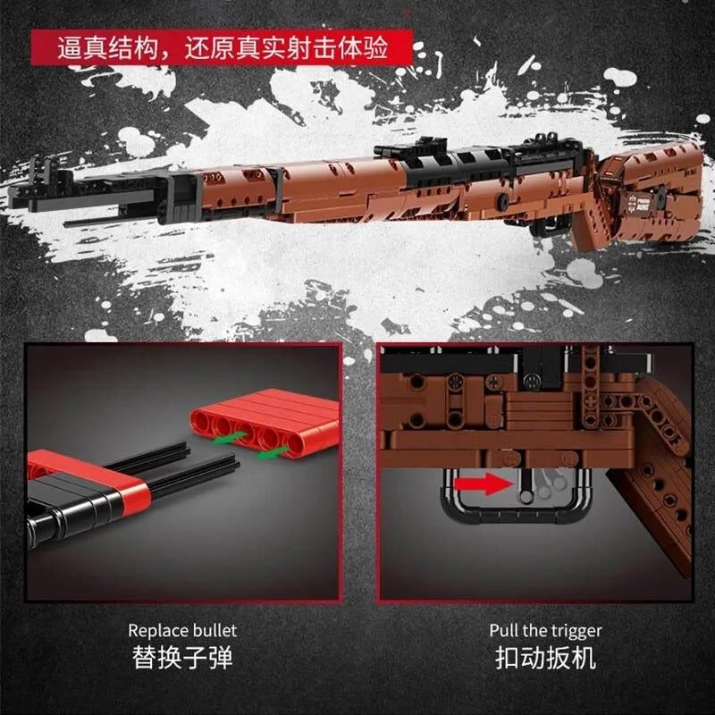 Building Blocks MOC 14002 Military Mauser 98K Sniper Rifle Bricks Toys - 6