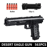 Thumbnail for Building Blocks MOC 14004 Military Desert Eagle Pistol Gun Bricks Toys - 3