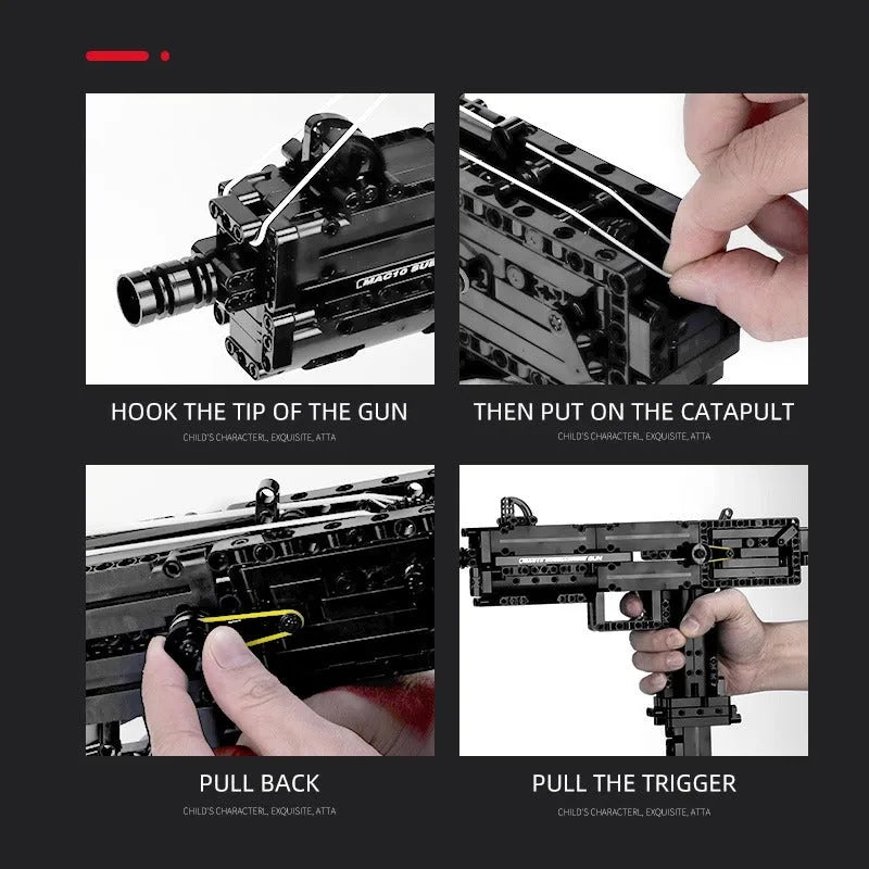 Building Blocks MOC 14006 Military UZI SMG Sub Machine Gun Bricks Toy Construction Set Toys - 3