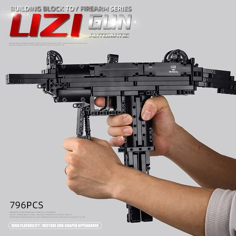 Building Blocks MOC 14006 Military UZI SMG Sub Machine Gun Bricks Toy - 2