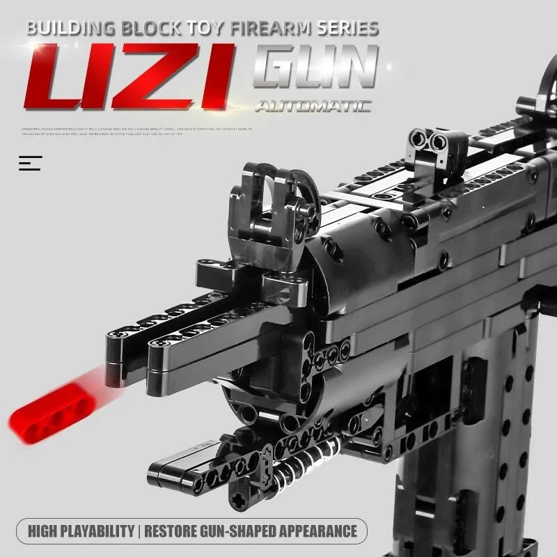 Building Blocks MOC 14006 Military UZI SMG Sub Machine Gun Bricks Toy - 5