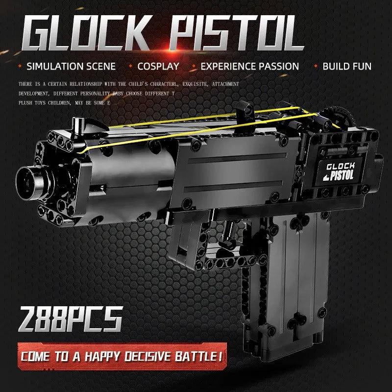 Building Blocks MOC 14008 Military Weapons Glock Pistol Gun Bricks Toy - 2