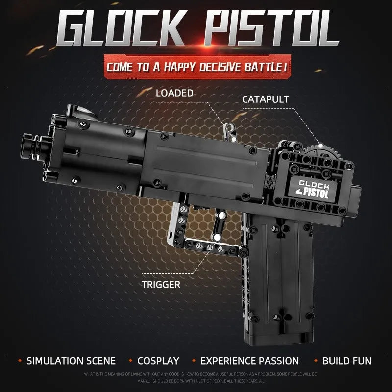 Building Blocks MOC 14008 Military Weapons Glock Pistol Gun Bricks Toy - 5