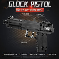 Thumbnail for Building Blocks MOC 14008 Military Weapons Glock Pistol Gun Bricks Toy - 5