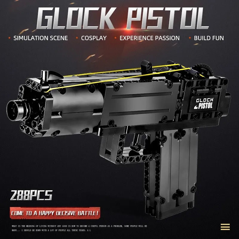 Building Blocks MOC 14008 Military Weapons Glock Pistol Gun Bricks Toy - 3