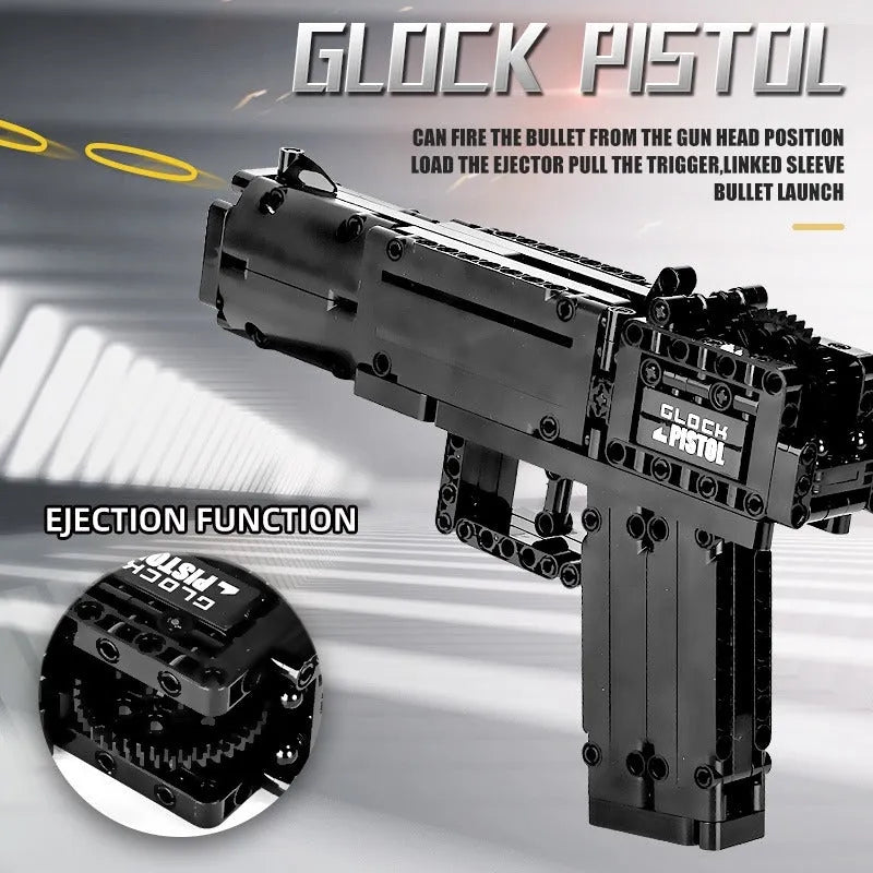 Building Blocks MOC 14008 Military Weapons Glock Pistol Gun Bricks Toy - 6