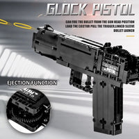 Thumbnail for Building Blocks MOC 14008 Military Weapons Glock Pistol Gun Bricks Toy - 6