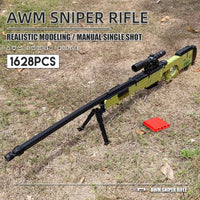 Thumbnail for Building Blocks MOC 14010 Military AWM Sniper Rifle Gun Bricks Toy - 9