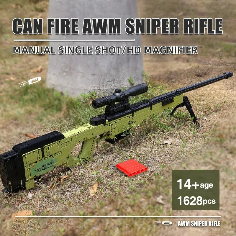 Building Blocks MOC 14010 Military AWM Sniper Rifle Gun Bricks Toy - 10