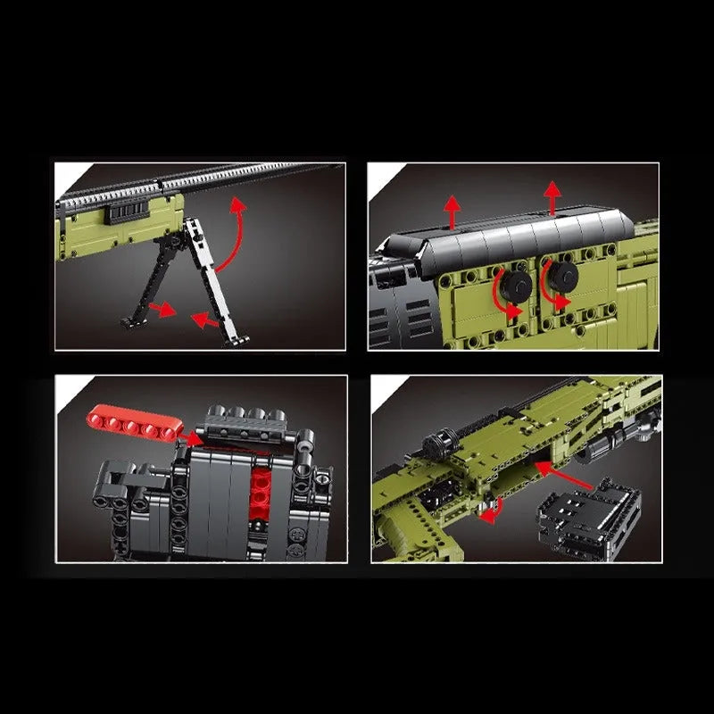 Building Blocks MOC 14010 Military AWM Sniper Rifle Gun Bricks Toy - 5