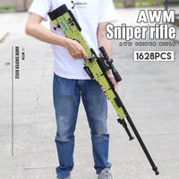 Thumbnail for Building Blocks MOC 14010 Military AWM Sniper Rifle Gun Bricks Toy - 8
