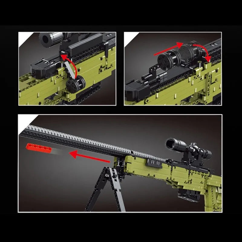 Building Blocks MOC 14010 Military AWM Sniper Rifle Gun Bricks Toy - 4