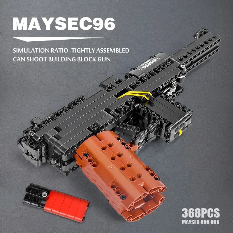 Building Blocks MOC 14011 Military Mauser C96 Pistol Gun Bricks Toys - 9