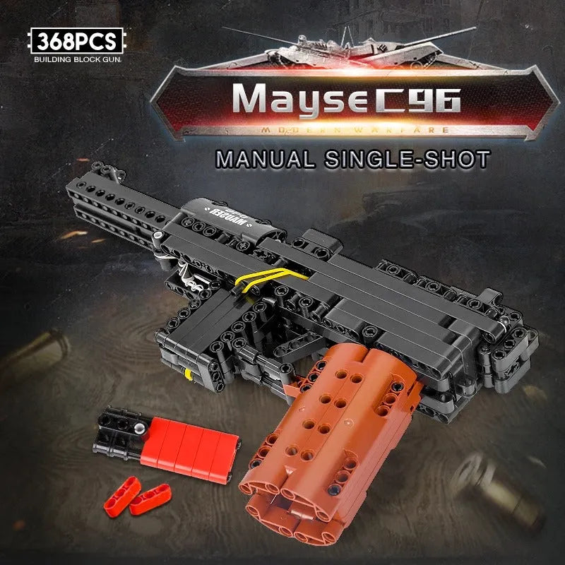 Building Blocks MOC 14011 Military Mauser C96 Pistol Gun Bricks Toys - 8