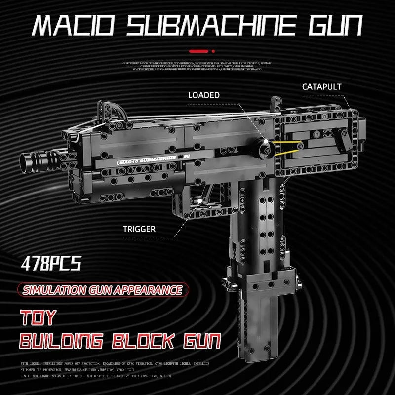 Building Blocks MOC 14012 Military Ingram M10 Sub Machine Gun Bricks Toy - 9