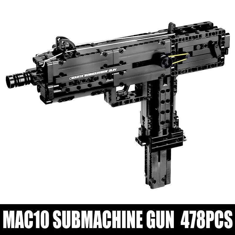 Building Blocks MOC 14012 Military Ingram M10 Sub Machine Gun Bricks Toy - 3