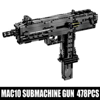 Thumbnail for Building Blocks MOC 14012 Military Ingram M10 Sub Machine Gun Bricks Toy - 3