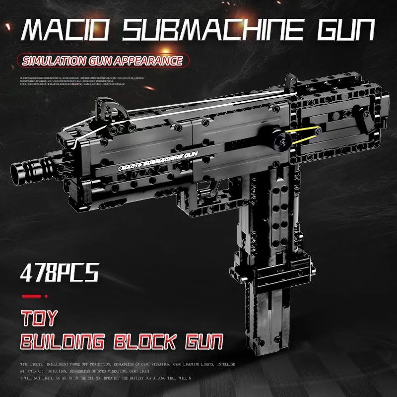 Building Blocks MOC 14012 Military Ingram M10 Sub Machine Gun Bricks Toy - 2
