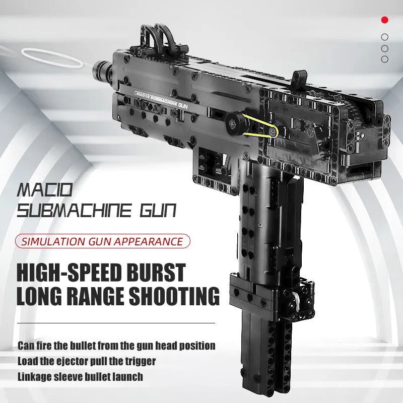 Building Blocks MOC 14012 Military Ingram M10 Sub Machine Gun Bricks Toy - 6