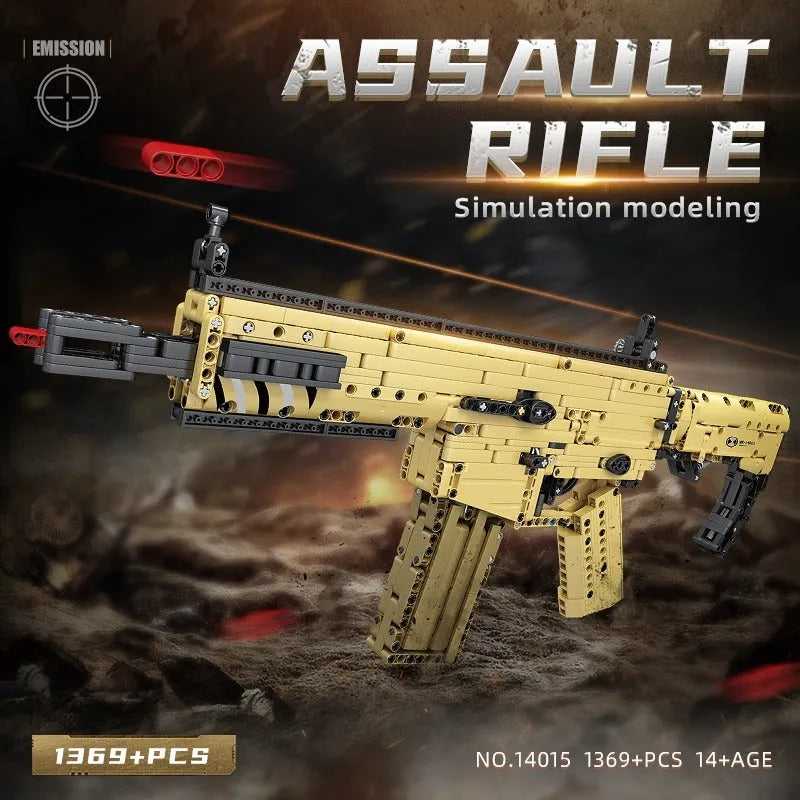 Building Blocks MOC 14015 Military Scar Assault Rifle Gun Bricks Toys - 2