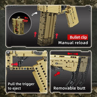 Thumbnail for Building Blocks MOC 14015 Military Scar Assault Rifle Gun Bricks Toys - 6