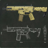 Thumbnail for Building Blocks MOC 14015 Military Scar Assault Rifle Gun Bricks Toys - 9