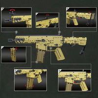 Thumbnail for Building Blocks MOC 14015 Military Scar Assault Rifle Gun Bricks Toys - 10