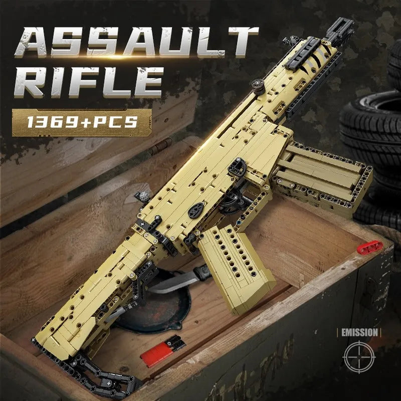 Building Blocks MOC 14015 Military Scar Assault Rifle Gun Bricks Toys - 3