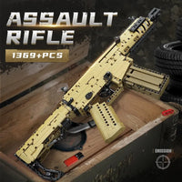Thumbnail for Building Blocks MOC 14015 Military Scar Assault Rifle Gun Bricks Toys - 3