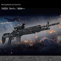 Thumbnail for Building Blocks MOC 14026 Military MK14 Battle Assault Rifle Gun Bricks Toy - 7