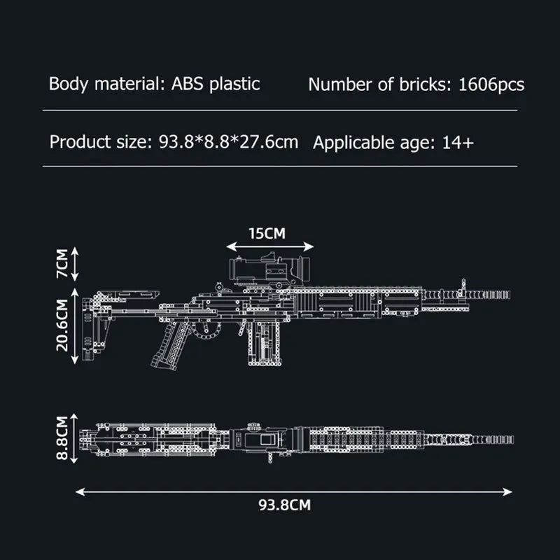 Building Blocks MOC 14026 Military MK14 Battle Assault Rifle Gun Bricks Toy - 6