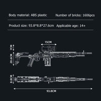 Thumbnail for Building Blocks MOC 14026 Military MK14 Battle Assault Rifle Gun Bricks Toy - 6