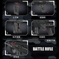 Thumbnail for Building Blocks MOC 14026 Military MK14 Battle Assault Rifle Gun Bricks Toy - 8