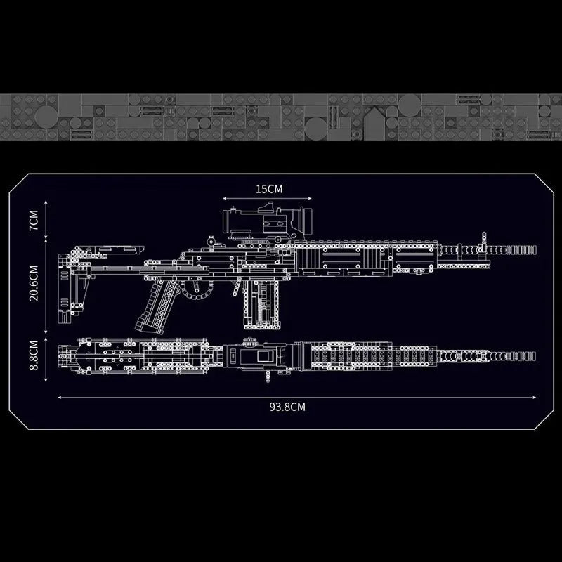 MOC 14026 Military MK14 Battle Assault Rifle Gun Bricks Toy