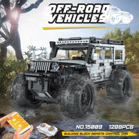 Thumbnail for Building Blocks MOC 15009 RC Jeep Wrangler Expedition SUV Car Bricks Toy - 9