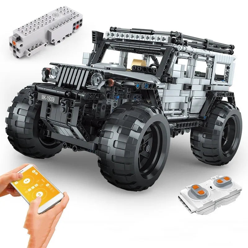 Building Blocks MOC 15009 RC Jeep Wrangler Expedition SUV Car Bricks Toy - 1