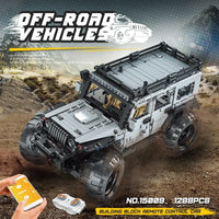 Thumbnail for Building Blocks MOC 15009 RC Jeep Wrangler Expedition SUV Car Bricks Toy - 10