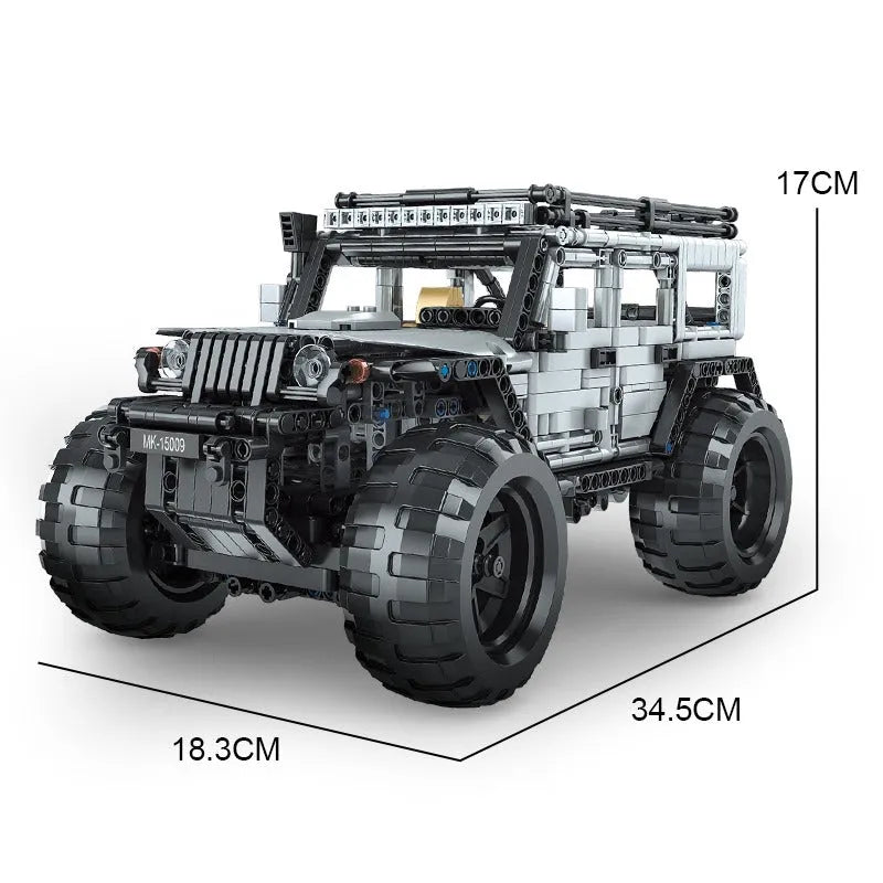 Building Blocks MOC 15009 RC Jeep Wrangler Expedition SUV Car Bricks Toy - 6