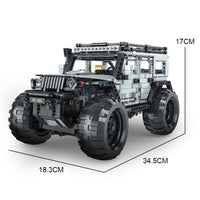 Thumbnail for Building Blocks MOC 15009 RC Jeep Wrangler Expedition SUV Car Bricks Toy - 6