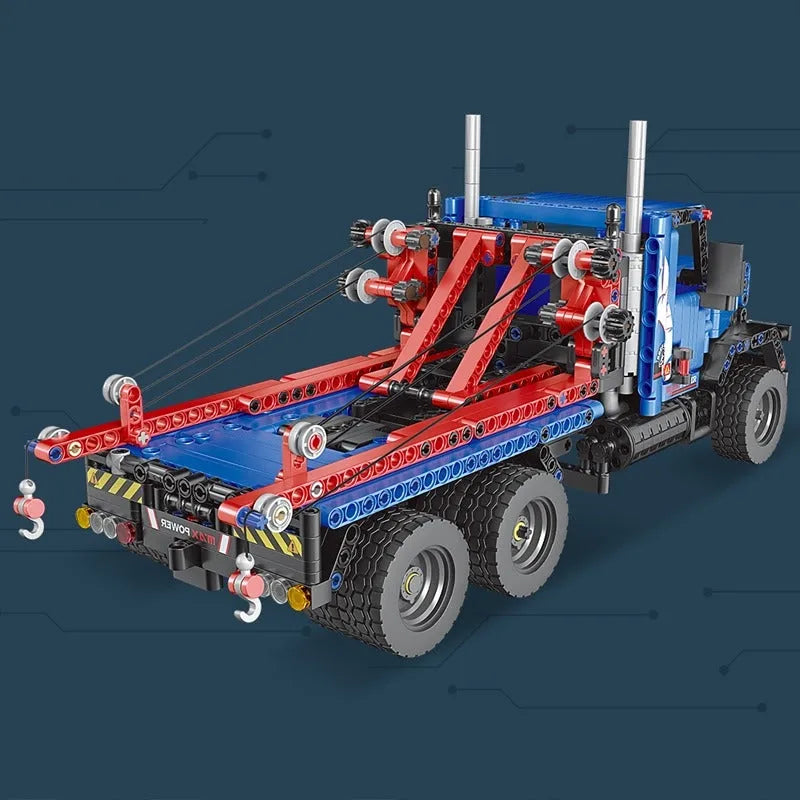 Building Blocks MOC 15020 Tech RC City Rescue Tow Service Truck Bricks Toy - 9