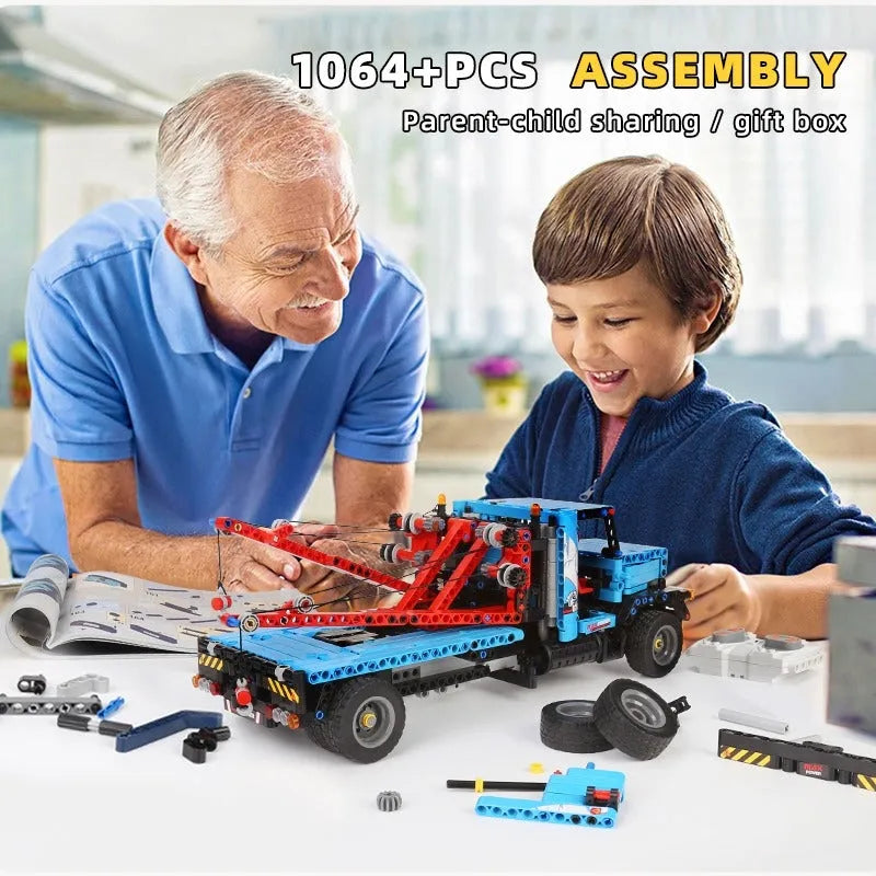 Building Blocks MOC 15020 Tech RC City Rescue Tow Service Truck Bricks Toy Construction Set Toys - 7